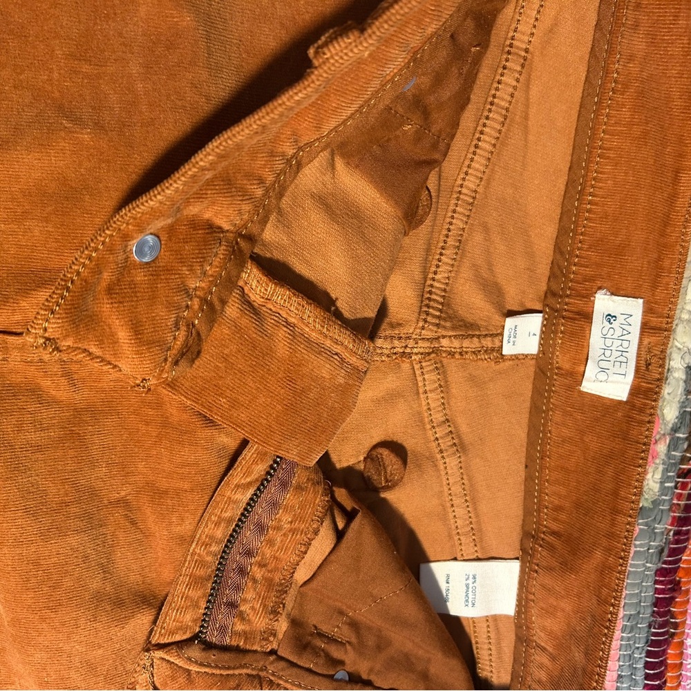Market & Spruce Rust Corduroy Skirt size 4 ✨ - Picture 3 of 3